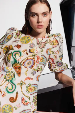 Alémais Arcade Midi Dress Multi Size 6 for rent on The Volte - image 2