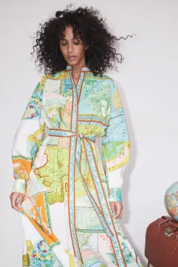 Alémais Atlas Midi Shirtdress Multi Size 10 for rent on The Volte - image 2