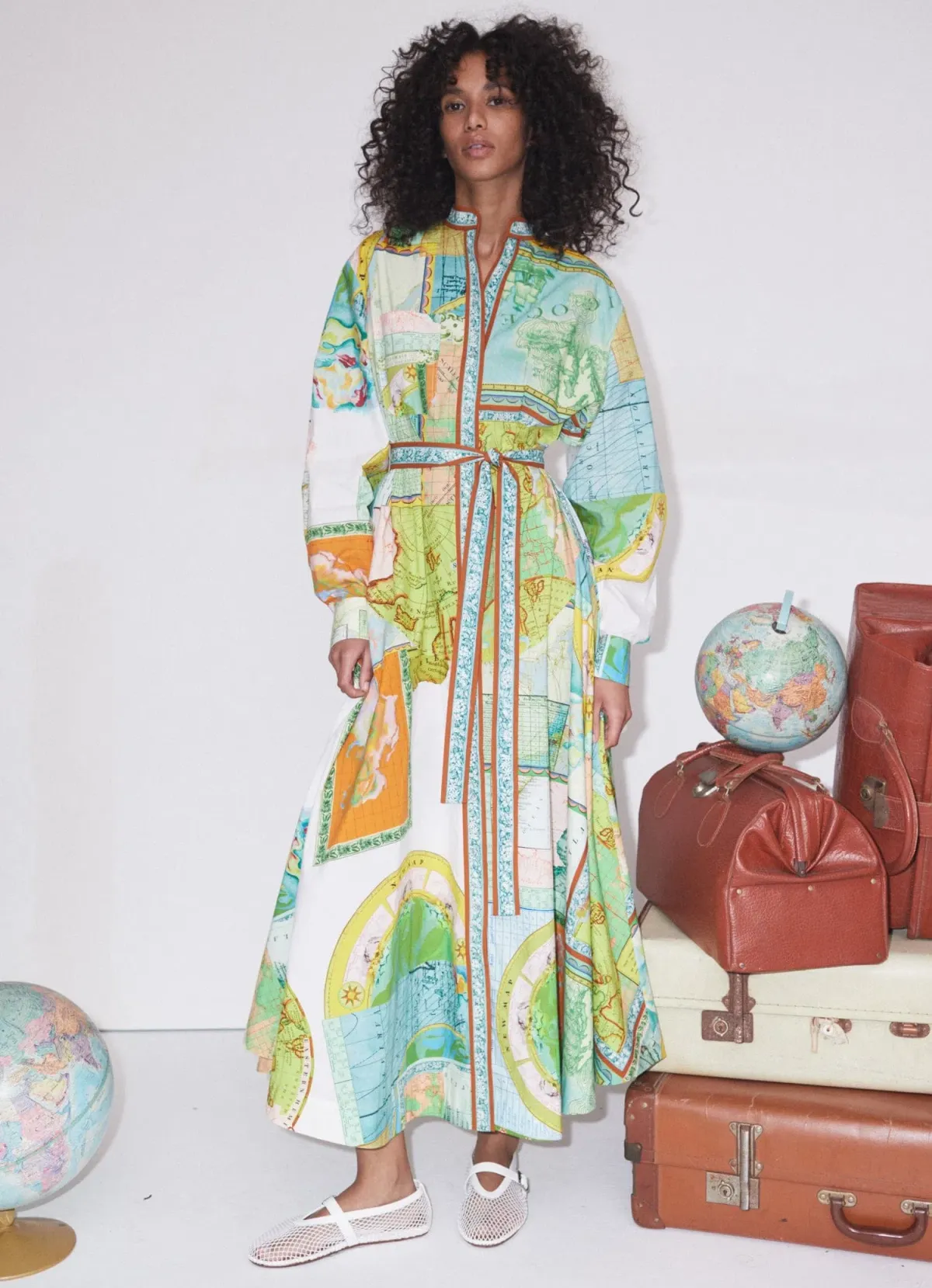 Alémais Atlas Midi Shirtdress Multi Size 10 for rent on The Volte - main image