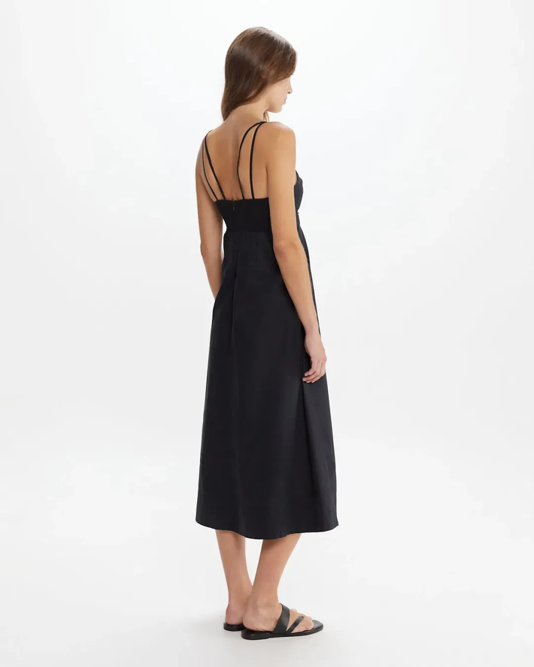 Jag Organic Cotton V Strappy Dress Black Size XL / AU 14 for rent on The Volte - main image