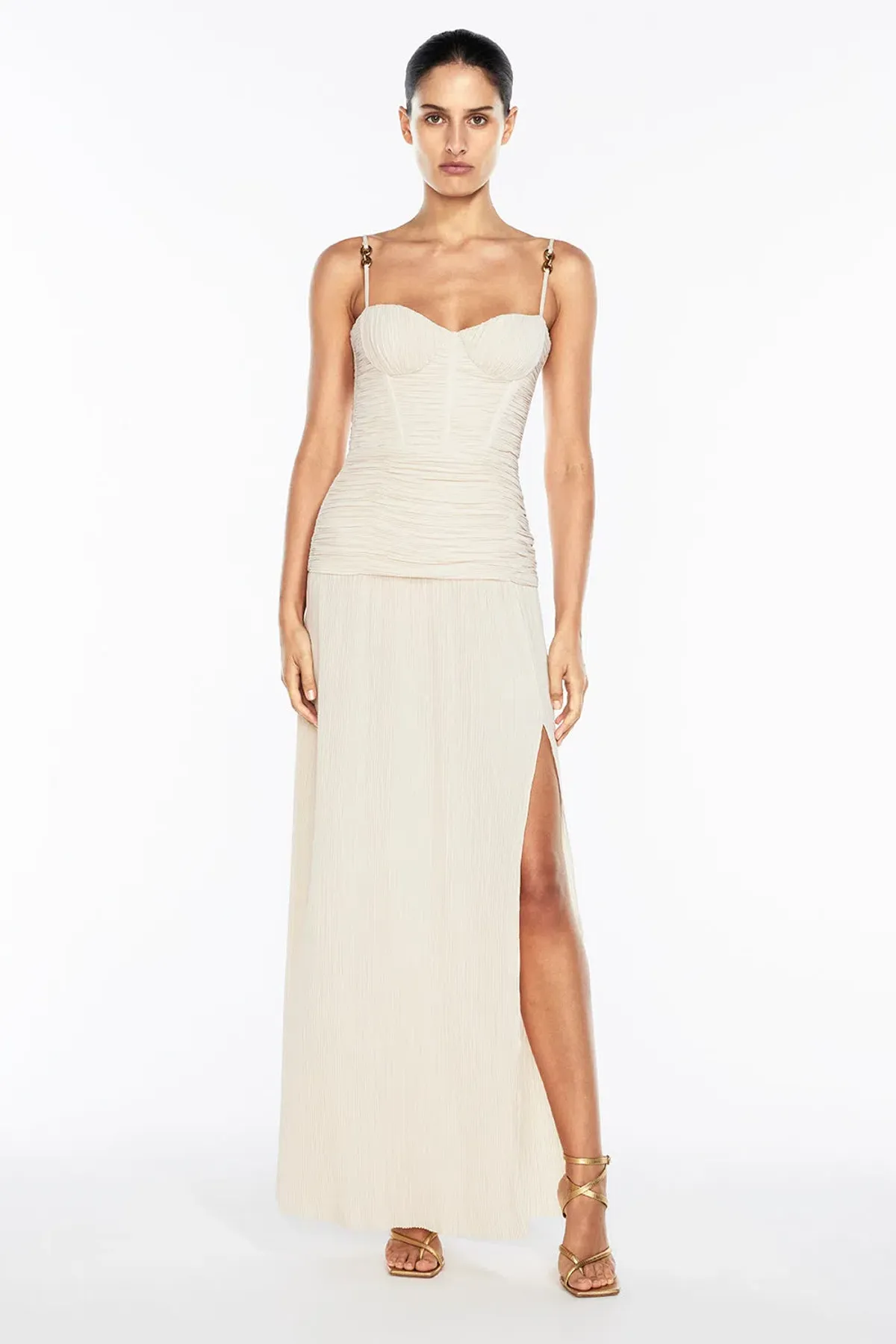 Manning Cartell Double Time Pleat Dress Cream Size 6 for rent on The Volte - main image