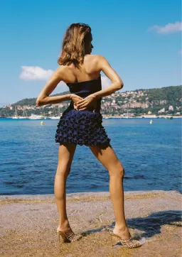 Ance Gria Paloma Mini Dress Blue Size 8  for rent on The Volte - image 3