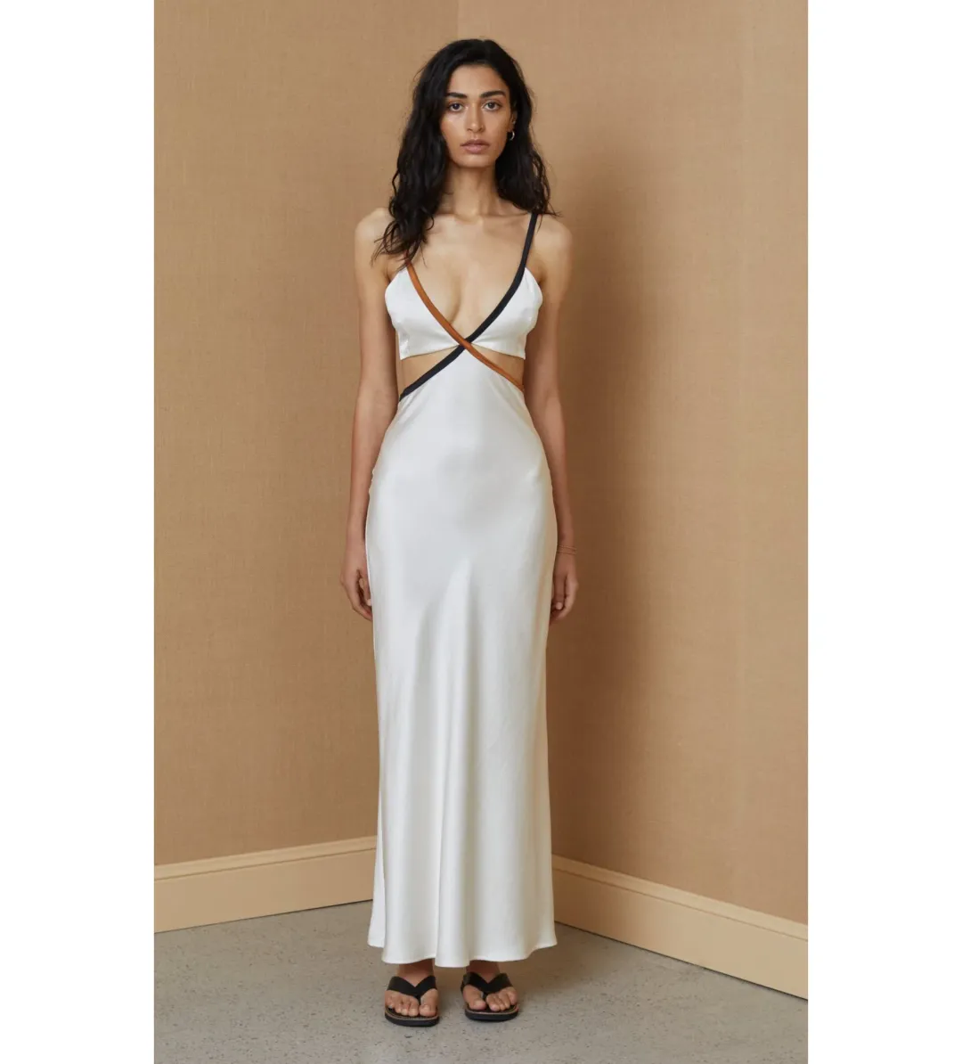 Bec & Bridge Toi Et Moi Midi Dress White Size 8  for rent on The Volte - main image