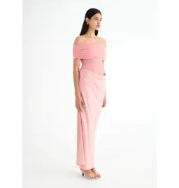 Benni Nico Off Shoulder Maxi Dress Candy Floss Size AU 8   for rent on The Volte - image 2