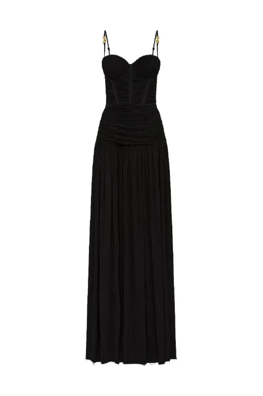 Manning Cartell Double Time Pleat Maxi Dress in Black Size AU 8 for rent on The Volte - main image