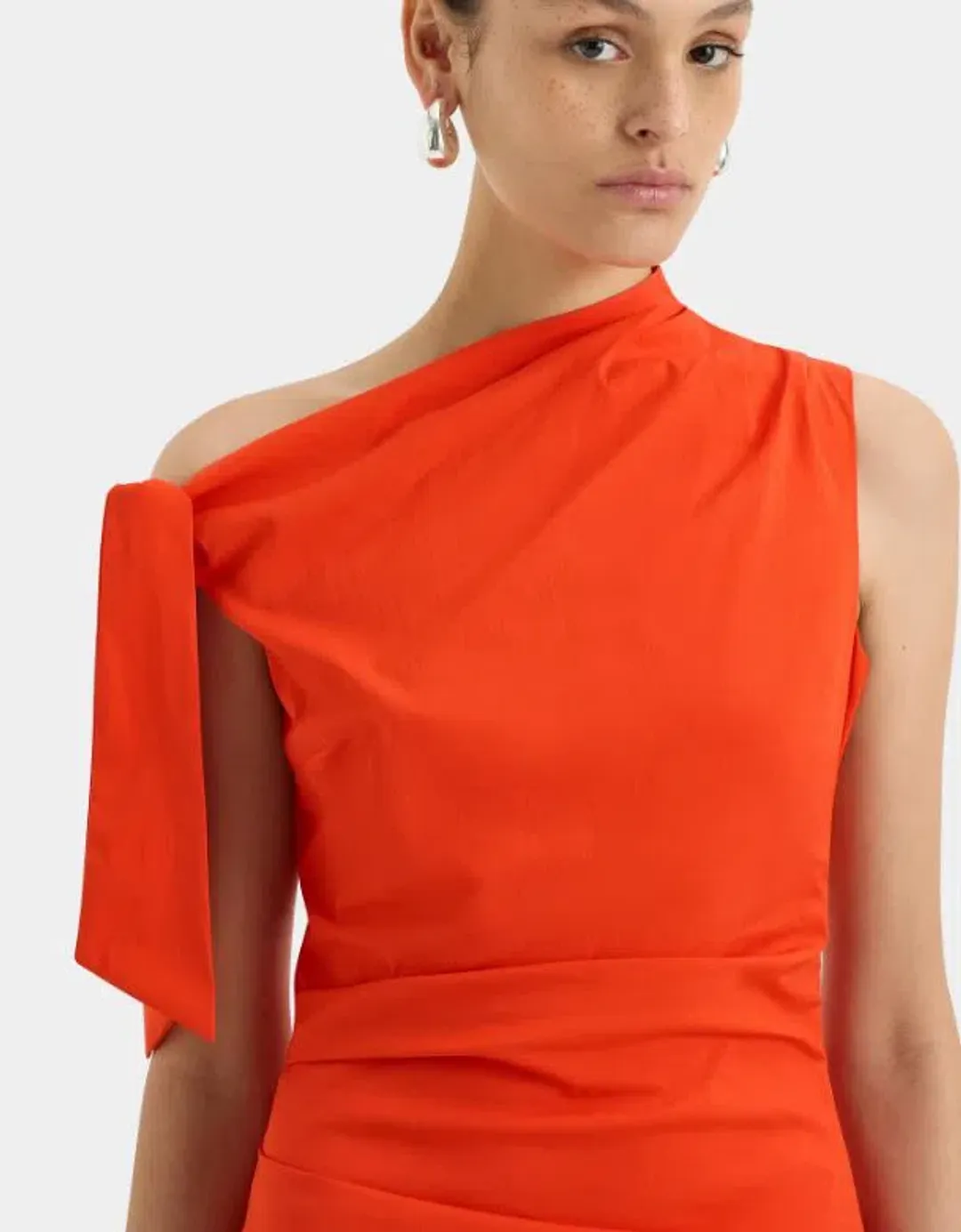 Sir the Label Dahlia Mini Dress in Tangerine Size 2 (AU 10) for rent on The Volte - main image