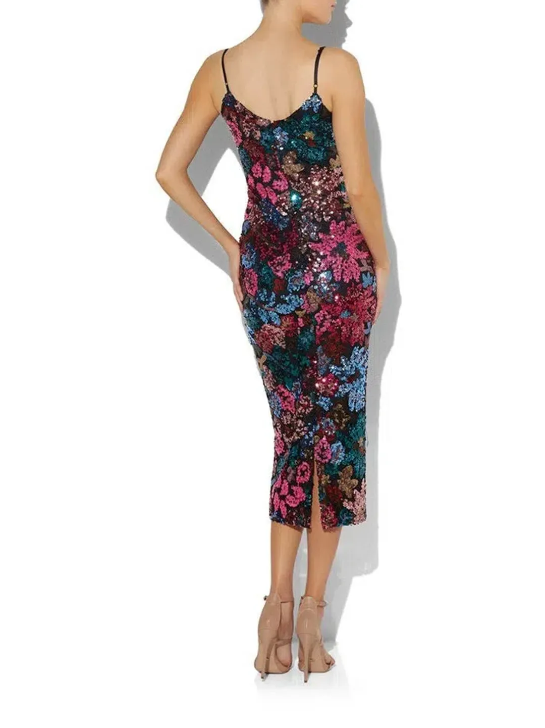 Montique "Enza" Sequin Midi Dress Multi Size 16 for rent on The Volte - main image
