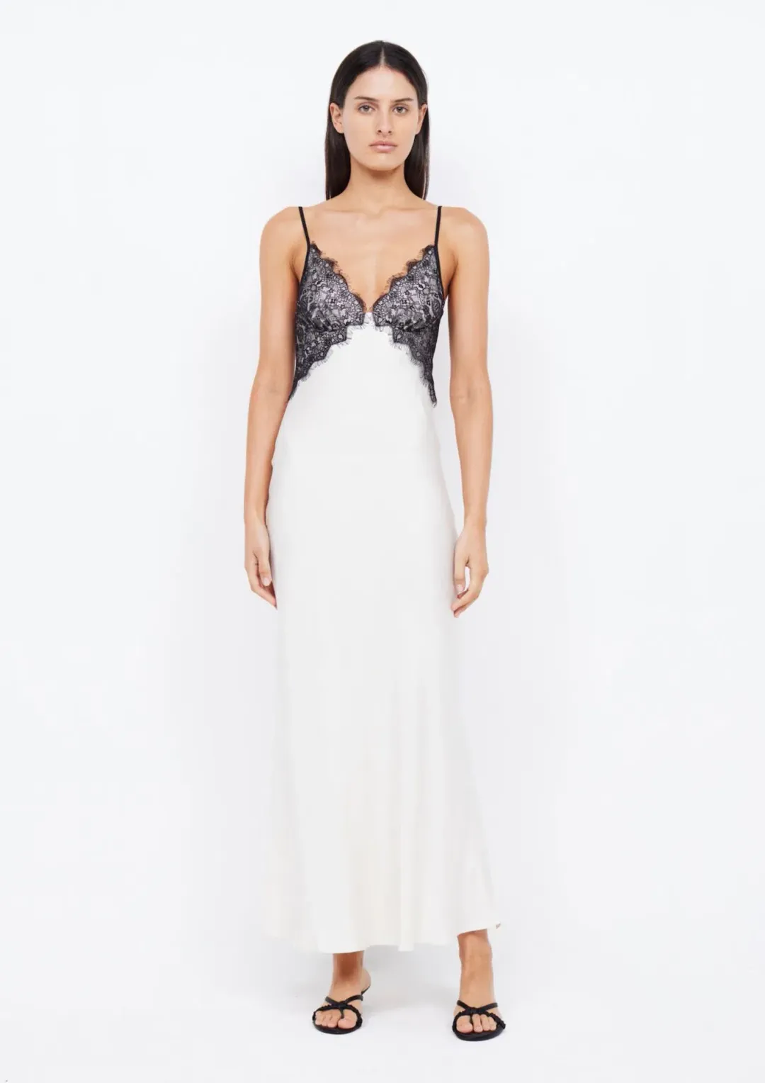 Bec & Bridge Emery Lace  Dress Ivory/Black Size 6 for rent on The Volte - main image