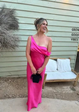 Natalie Rolt Monika Gown Neon Pink Size 8 for rent on The Volte - image 6