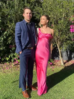 Natalie Rolt Monika Gown Neon Pink Size 8 for rent on The Volte - image 4