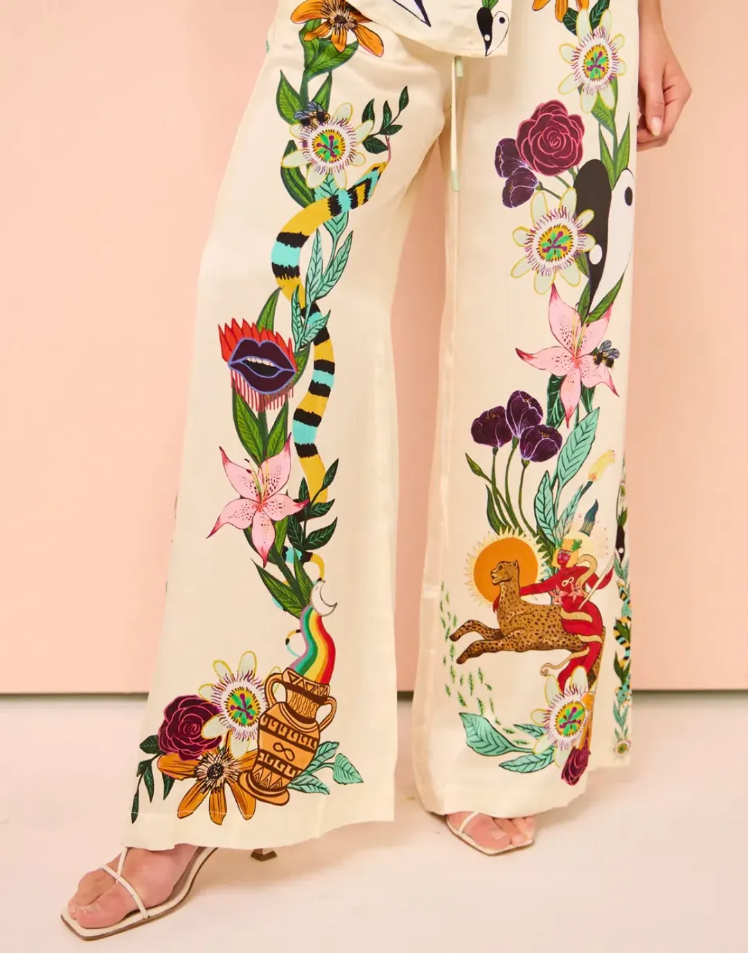 Alemais Meagan Silk Shirt & Pants Set Size 14 for rent on The Volte - main image