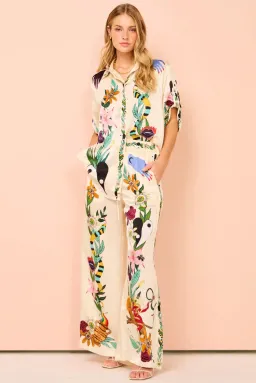 Alemais Meagan Silk Shirt & Pants Set Size 14 for rent on The Volte - image 1