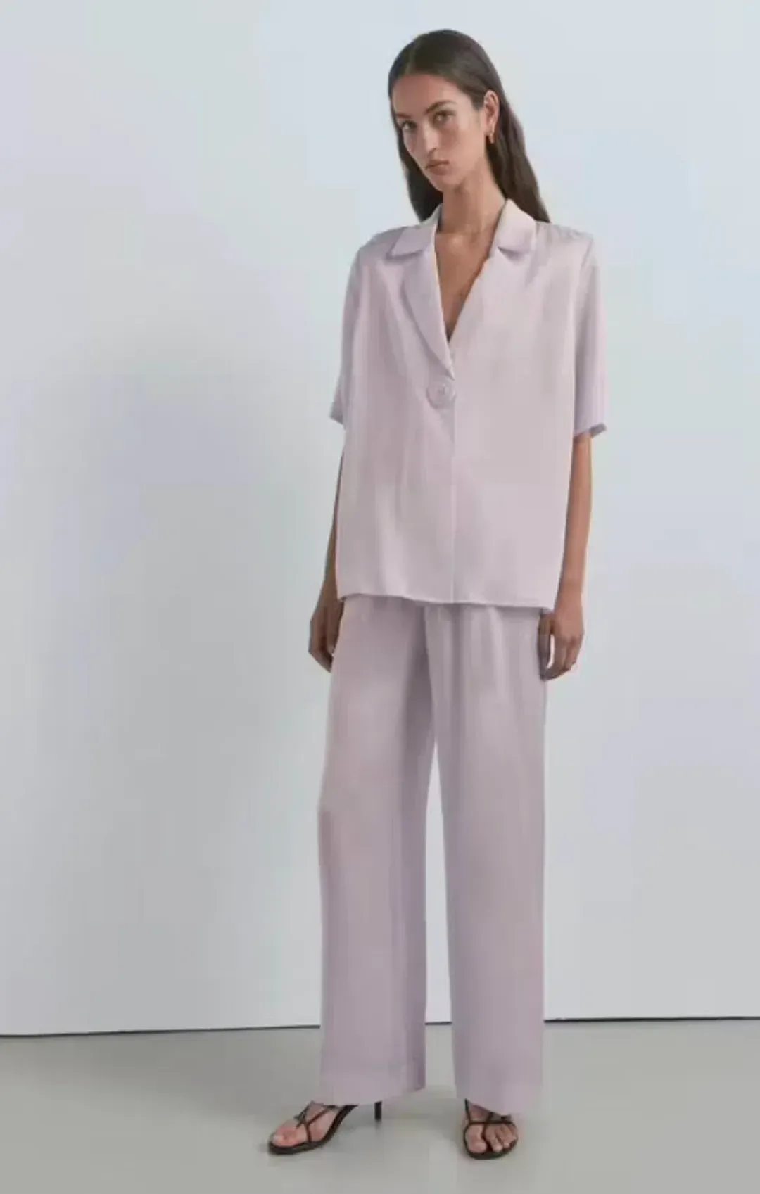 VIktoria & Woods Chorus Top & Pilor Pant Set Lilac Size 12 for rent on The Volte - main image