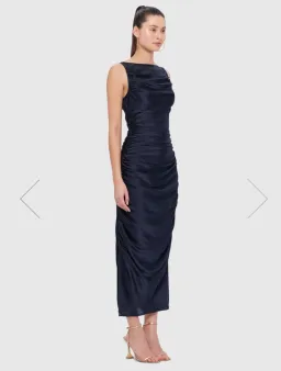 LeoLin Laura Midi-Dress Oxford Blue Size14 for rent on The Volte - image 1