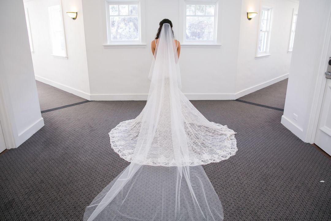 Galia Lahav white lace wedding dress size 8 for rent on The Volte - main image
