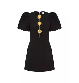 Rebecca Vallance Sirene Puff Sleeve Mini Dress Black Size AU 8 for rent on The Volte - image 4