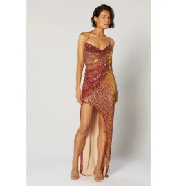 Winona Jiana Asymmetrical Dress Red Size AU 10 for rent on The Volte - image 1