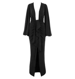 House of CB Alexandra Dress Black Size AU 8  for rent on The Volte - image 4