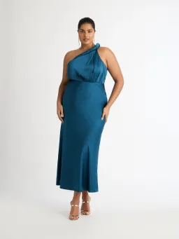 Sheike Naomi One Shoulder Dress Teal Size AU 14 for rent on The Volte - image 1