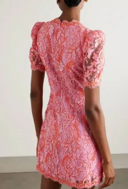 Rebecca Vallance Maribella Bow Mini Dress Pink Size AU 8 for rent on The Volte - image 3