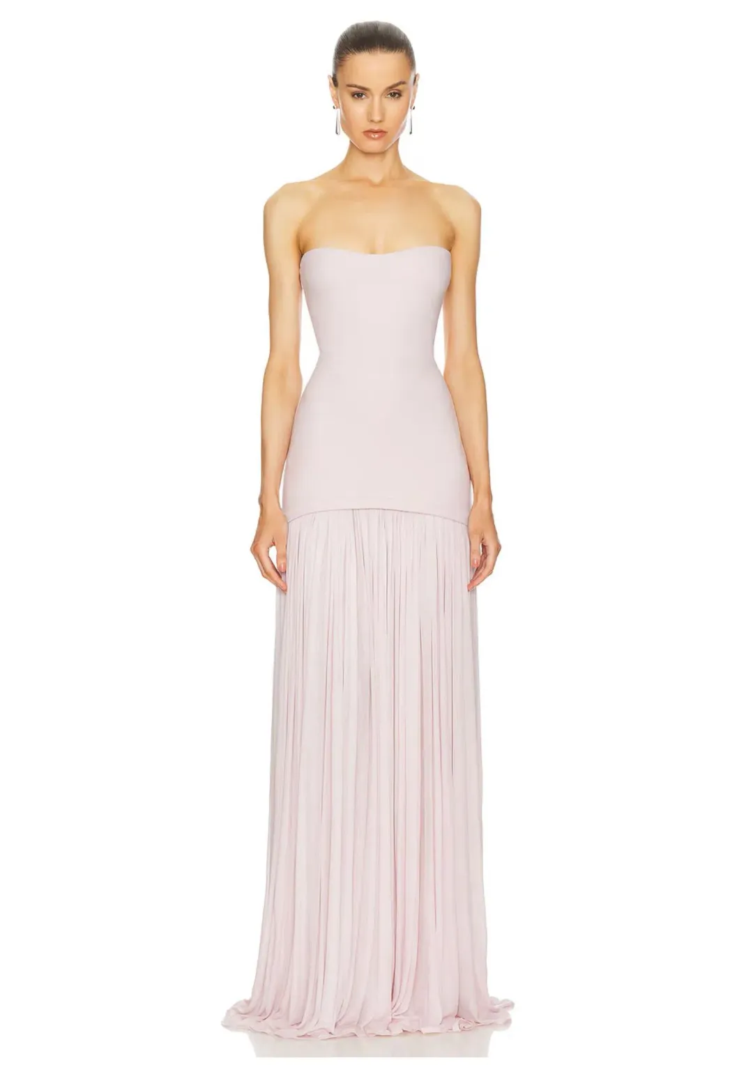 Helsa The Naomi Gown Barely Pink Size 10 for rent on The Volte - main image