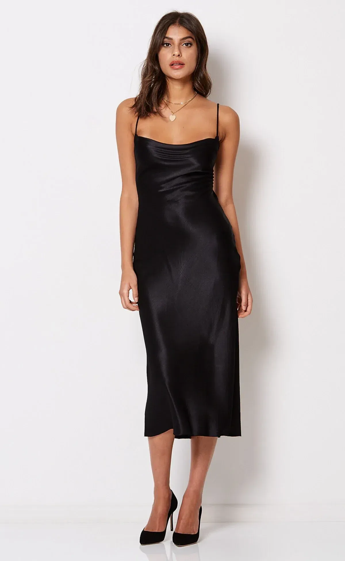 Bec & Bridge Kaia Cowl Dress Black Size 12 for rent on The Volte - main image