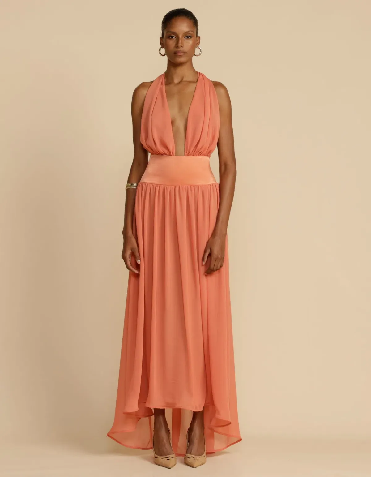 Arcina Ori Serena Dress Coral Size 8 for rent on The Volte - main image