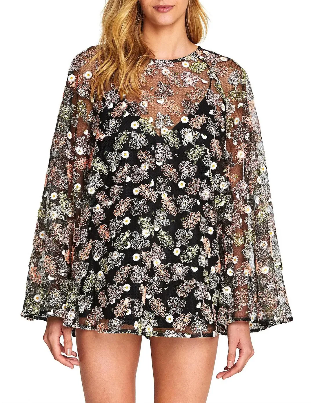 Alice McCall Celestial Creature Swing Mini Dress Floral Size 8 for rent on The Volte - main image