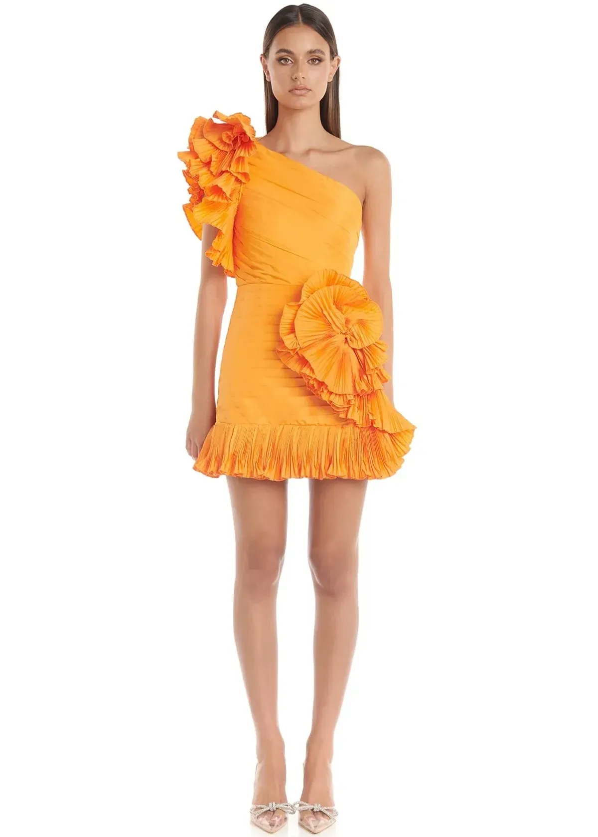 Eliya The Label Zoiva Mini Dress Orange Size 14 for rent on The Volte - main image
