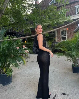 Asta Resort Natalia Long Maxi Dress in Black Sequin Size M / AU 10 for rent on The Volte - image 2