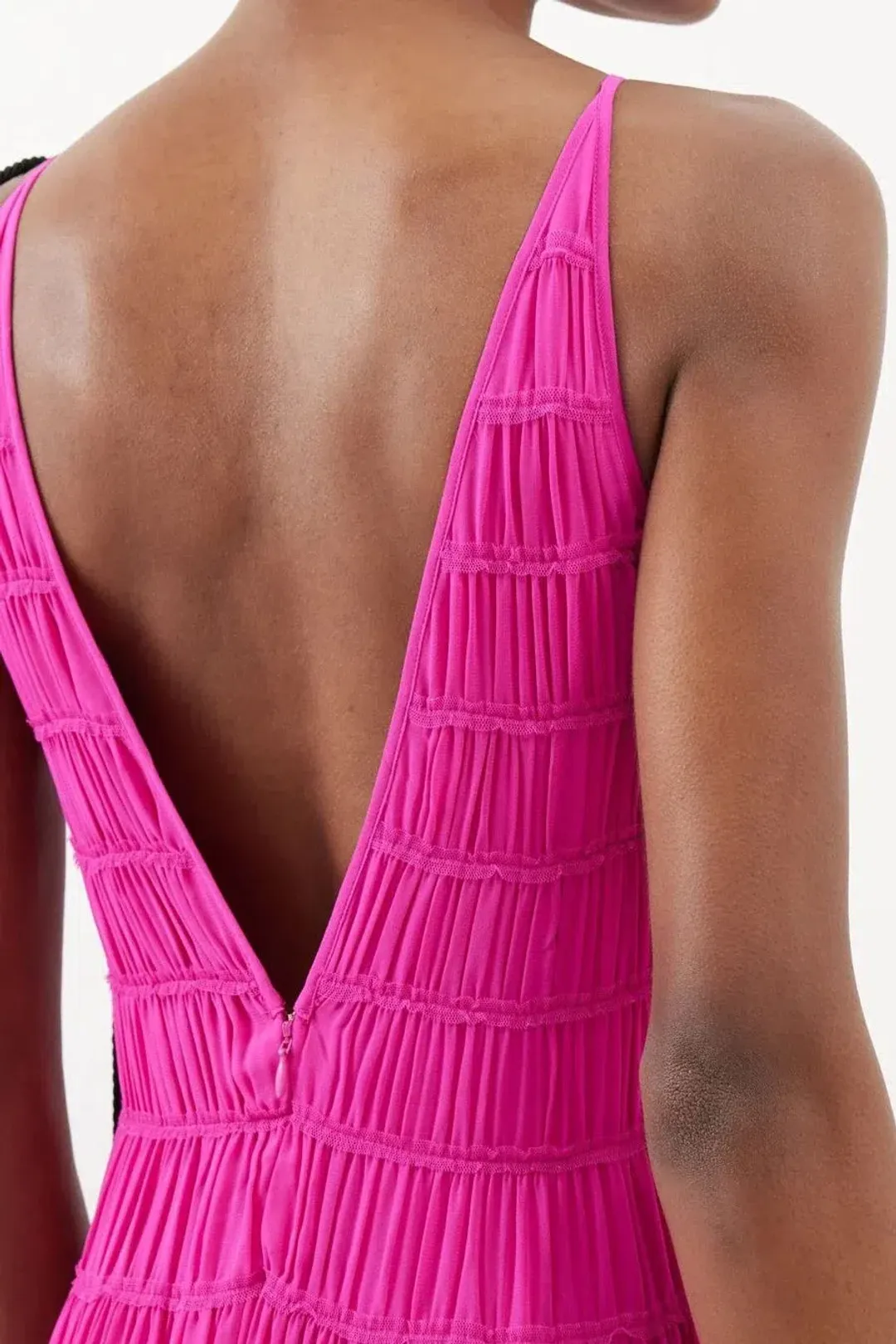 Aje Rosewood Ruched Maxi Dress Magenta Size 14 for rent on The Volte - main image