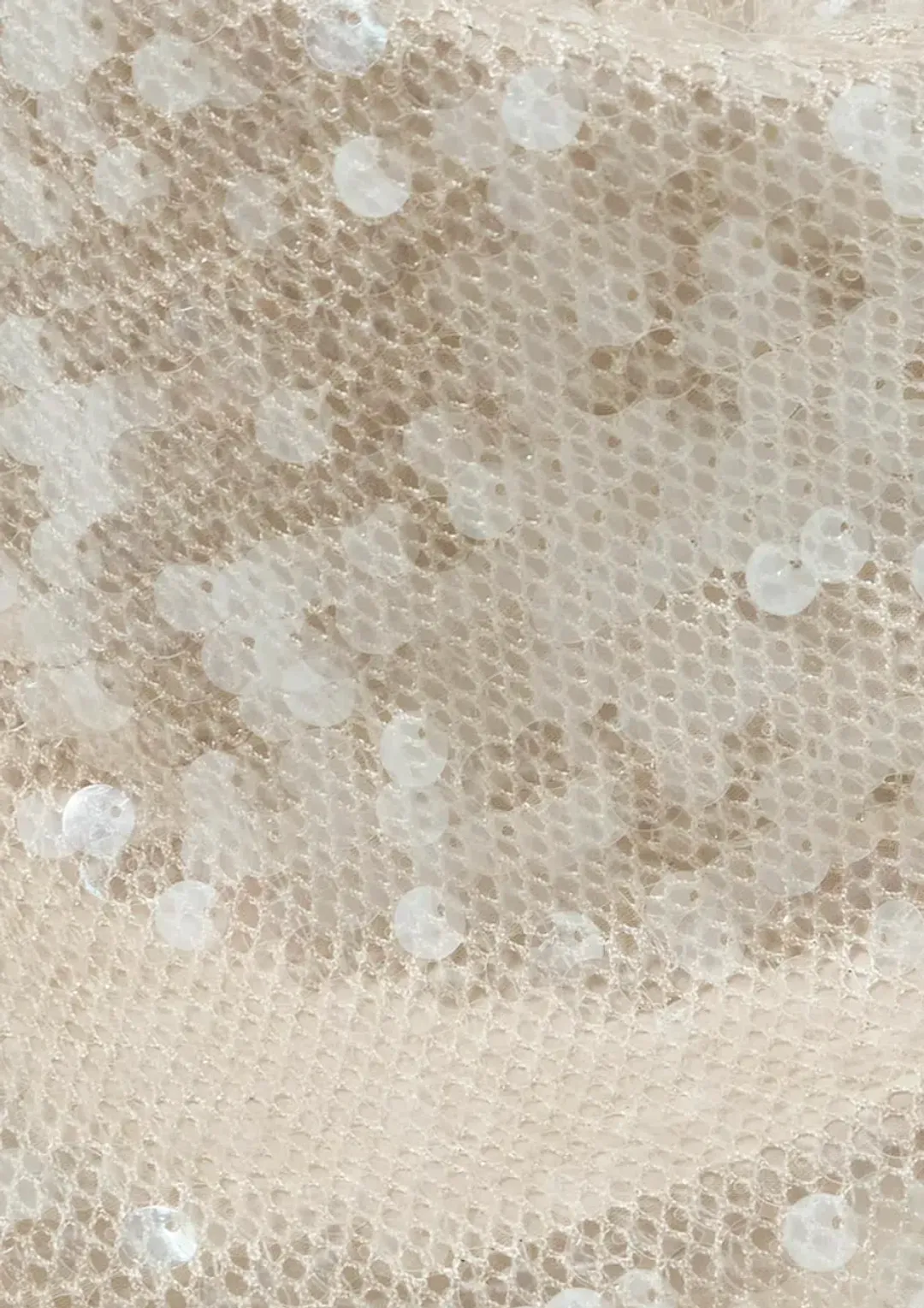 Simkhai Bex Sequined Tulle Maxi Long Dress in Cream Size US 6 / AU 10 for rent on The Volte - main image