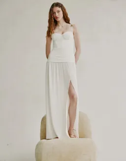 Manning Cartell Double Time Pleat Dress in White | Size S Small AU 8 for rent on The Volte - image 9