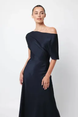 Mossman Love in the Dark Midi Dress Navy Size 14  for rent on The Volte - image 3
