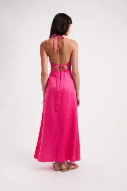 Kookai Tahiti Halter Dress Paradise Pink Size 12 for rent on The Volte - image 2