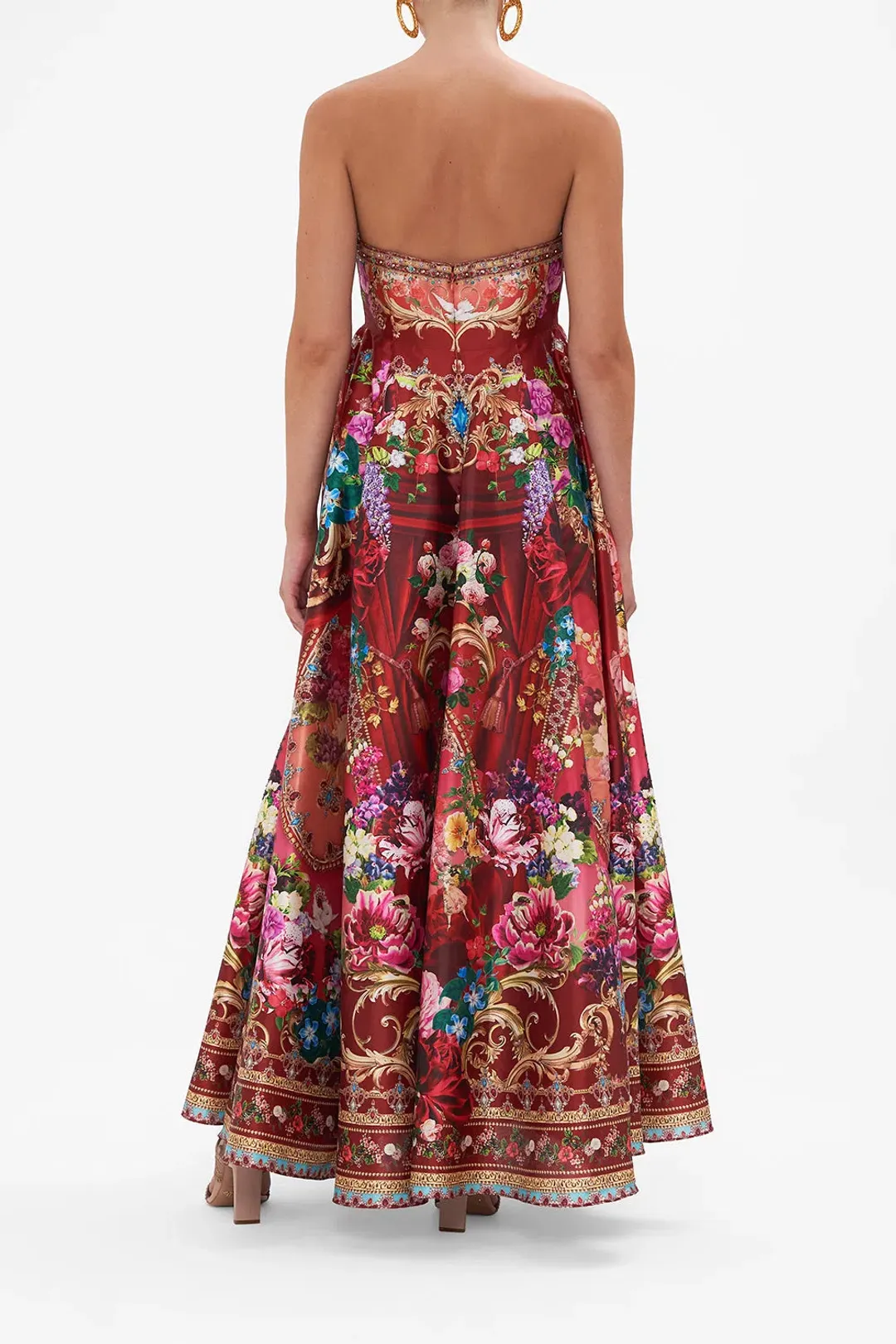Camilla Strapless Maxi Dress Rites of Roses Size 10 for rent on The Volte - main image