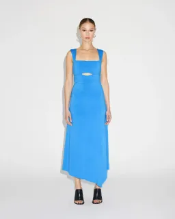 Lover Larina Asymetric Midi Dress Blue Size AU 10 for rent on The Volte - image 1