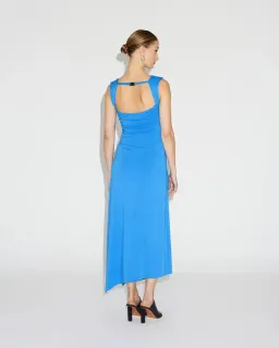 Lover Larina Asymetric Midi Dress Blue Size AU 10 for rent on The Volte - image 3