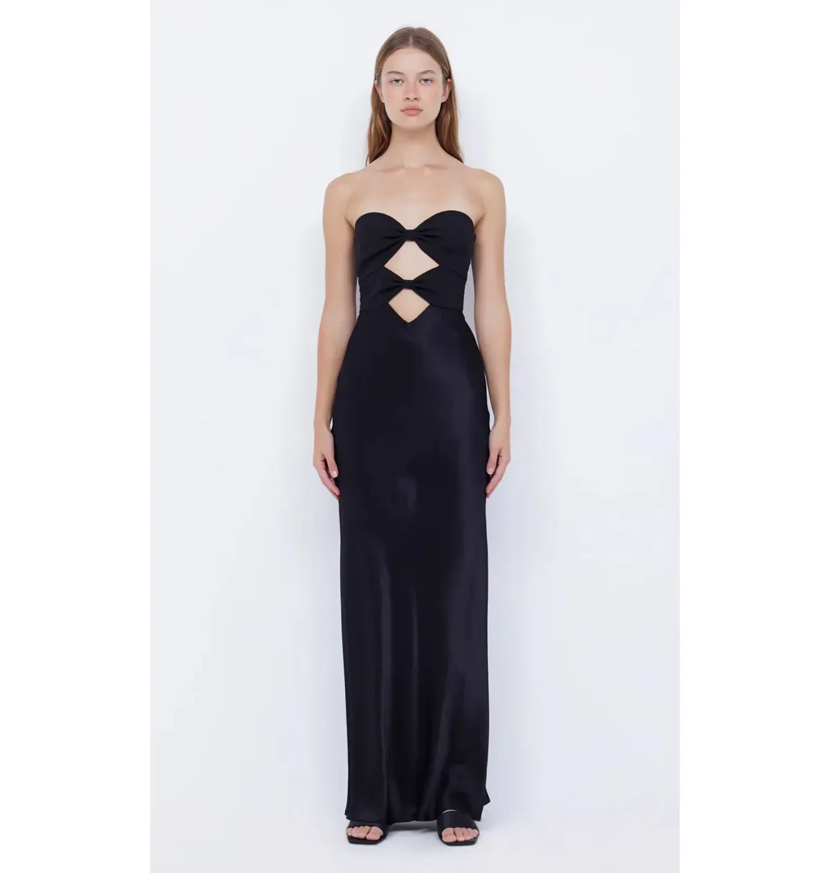 Bec & Bridge Strapless Halle Dress in Black Size AU 6 for rent on The Volte - main image