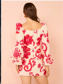 Kate Ford Delta Puff Mini Dress In Multi for rent on The Volte - image 2