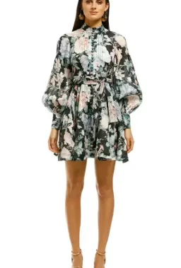 Zimmermann Verity Rouleau Short Dress Floral Size 0P/Au 6 for rent on The Volte - image 2