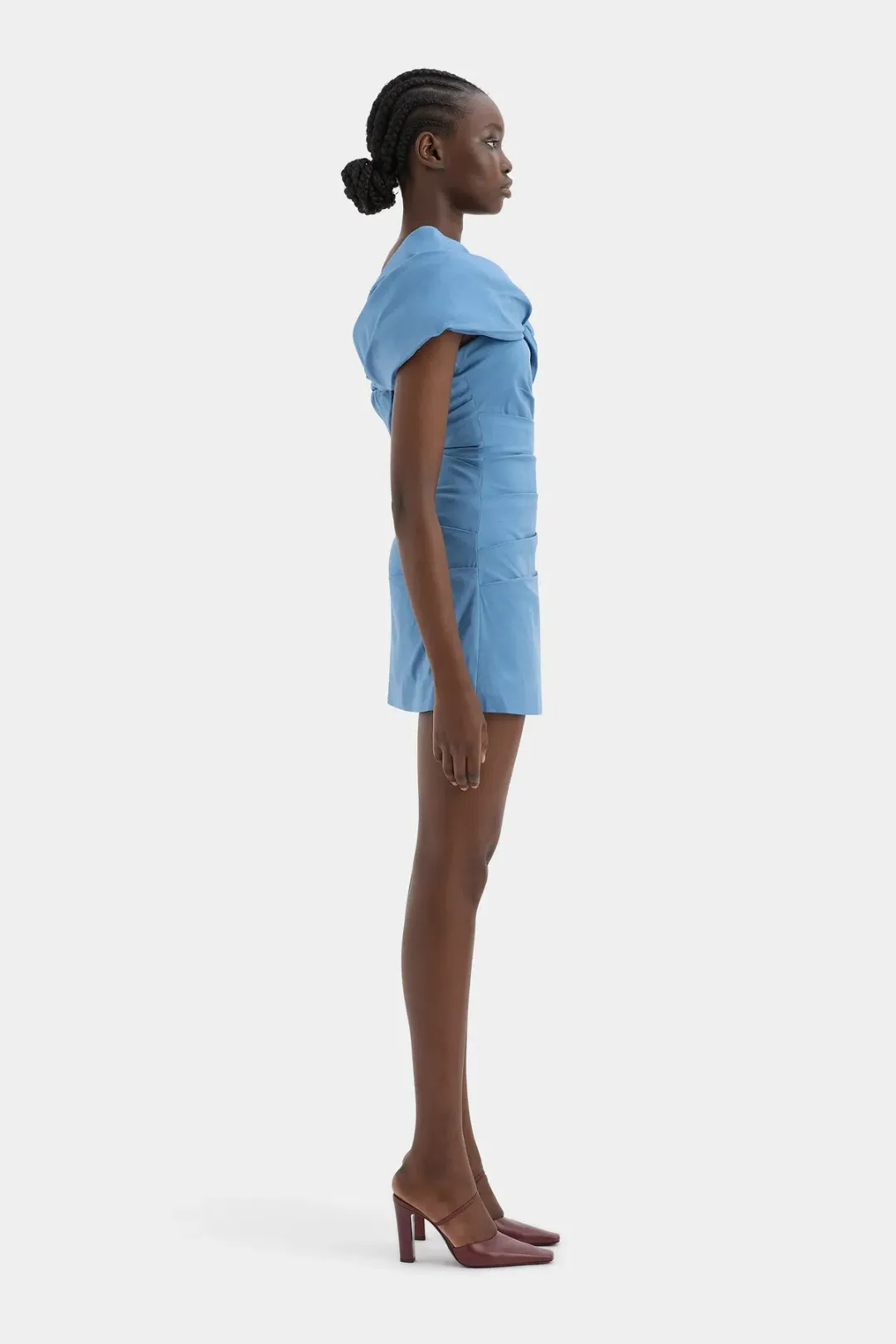 Sir the Label Jones Off Shoulder Mini Dress in Washed Blue Size 1 / AU 8 for rent on The Volte - main image
