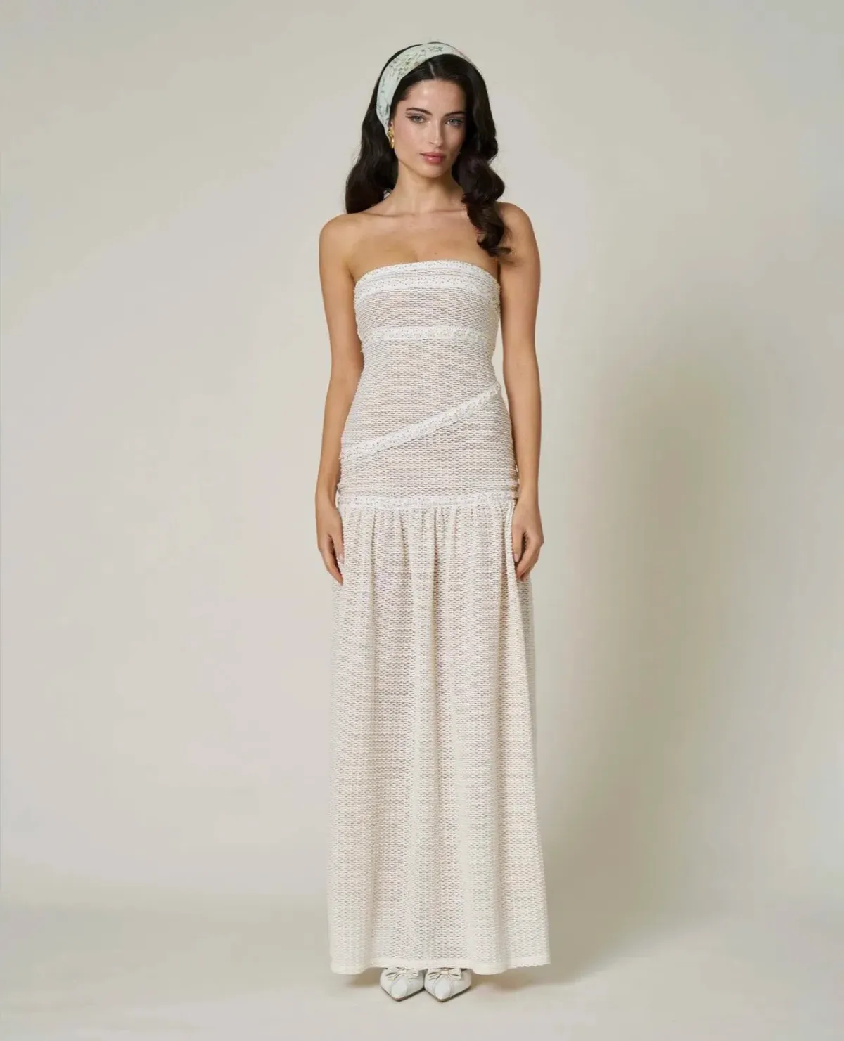 Fait Par Fouch Colette Dress Ivory Size 8 for rent on The Volte - main image