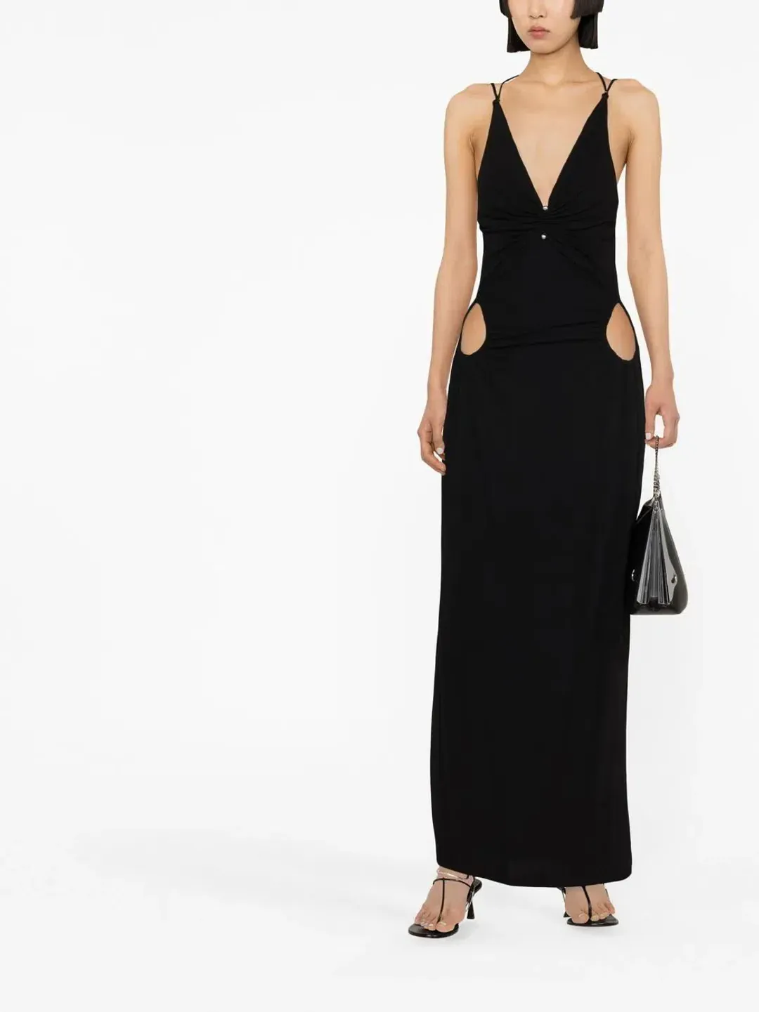 Dion Lee Rivet Pierced Dress Black Size 6 for rent on The Volte - main image