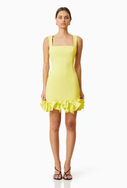 Elliatt Kennedy Mini Bow Dress Yellow Size 8 for rent on The Volte - image 1