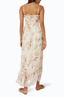 Shona Joy Nina Shirred Midi Dress in Floral Print Size 12 for rent on The Volte - image 2