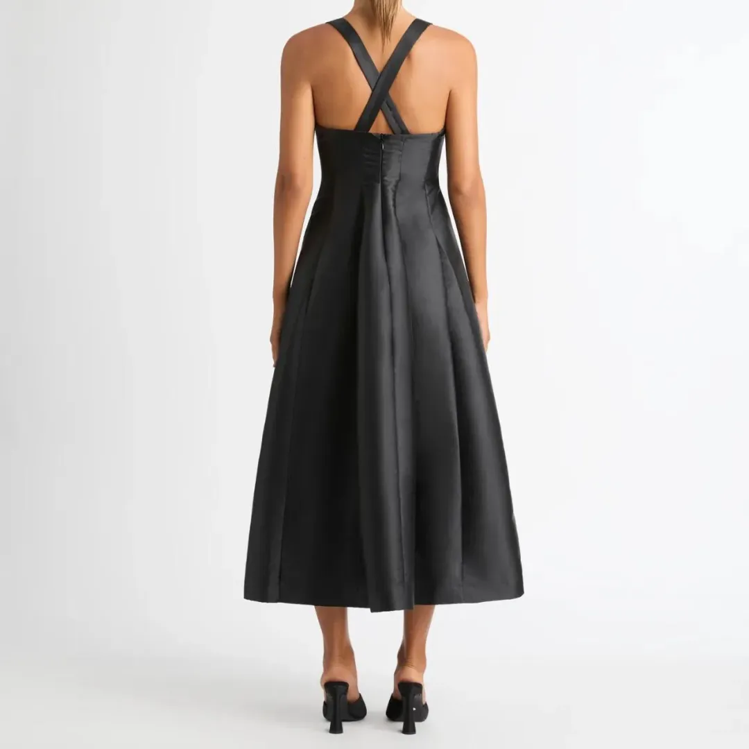 Sheike Karolina Midi Dress Black Size 12 for rent on The Volte - main image