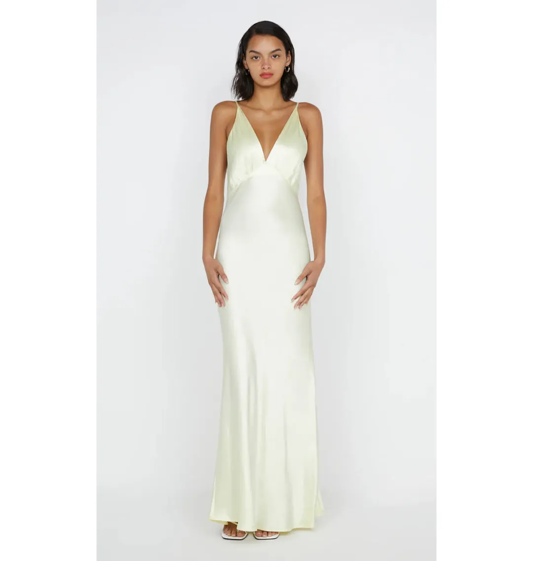 Bec & Bridge Moon Dance V Neck Maxi Dress Ice Yellow Size AU 8 for rent on The Volte - main image