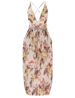Zimmermann Matchmaker Tulip Dress Ivory Tropical Floral Size 0P / AU 6  for rent on The Volte - image 3