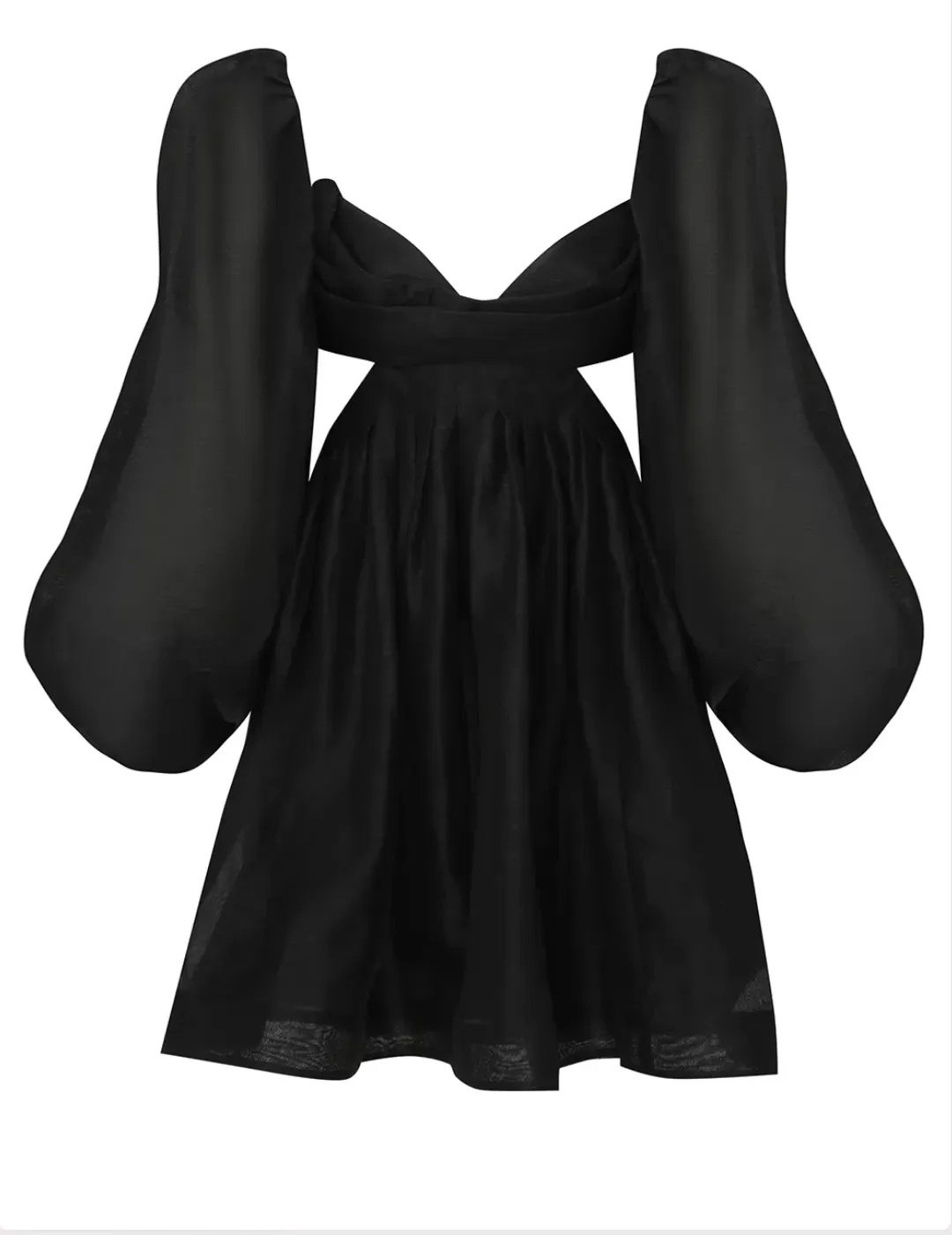 Zimmermann Harmony Bralette Mini Dress Black Size 2 / AU 12  for rent on The Volte - main image